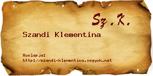Szandi Klementina névjegykártya